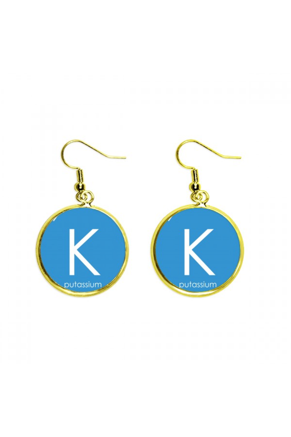 chestry elements period table alkali metal potassium k earring dangle en drop earring jewelry woman