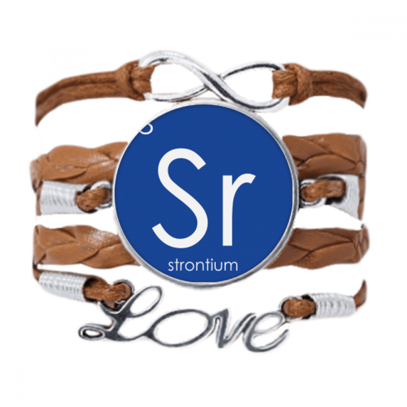 chestry elements period table alkaline earth metal strontium sr bracelet chain ornament wristband