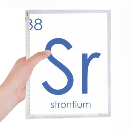 chestry elements period table alkaline earth metal strontium sr notebook loose diary refillable journal statiry