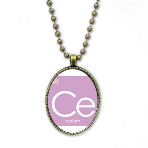 chestry elements period table lanthanide cerium ce necklace vintage chain bead pendant jewelry collection