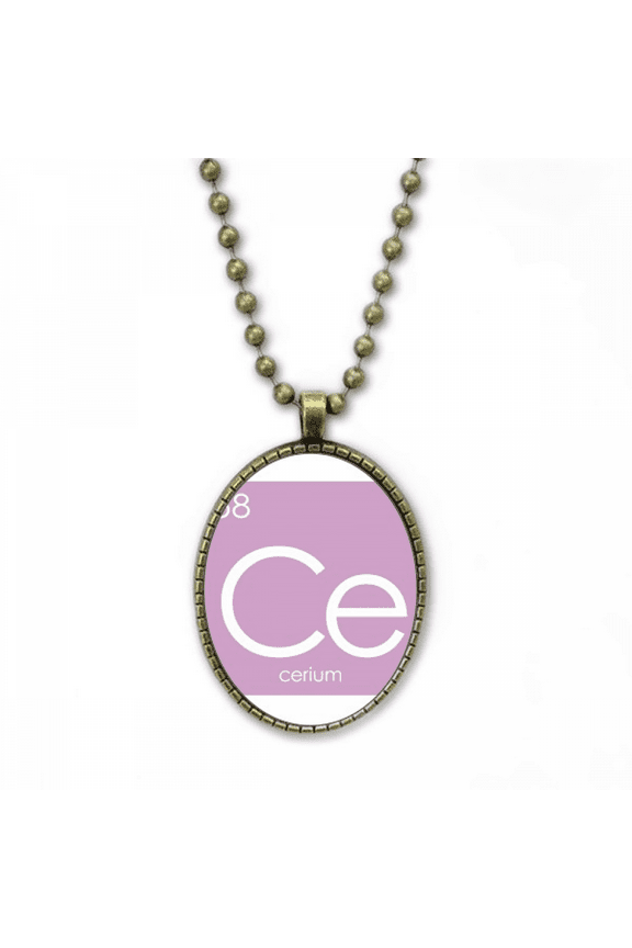 chestry elements period table lanthanide cerium ce necklace vintage chain bead pendant jewelry collection