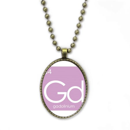 chestry elements period table lanthanide gadolinium gd necklace vintage chain bead pendant jewelry collection price history and forecast - Generic