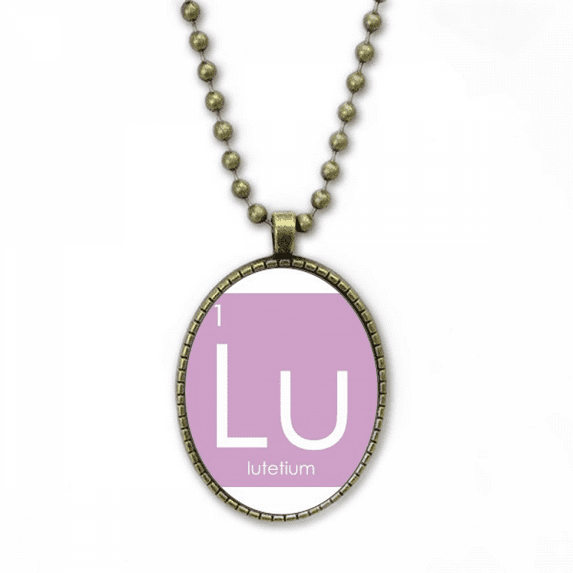 chestry elements period table lanthanide lutetium lu necklace vintage chain bead pendant jewelry collection