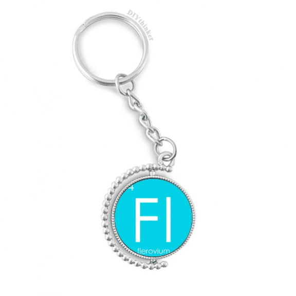 chestry elements period table poor metals flerovium fl rotatable keyholder disc accessories chain clip
