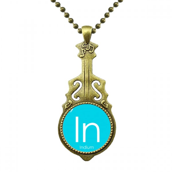 chestry elements period table poor metals indium in necklace antique guitar jewelry music pendant