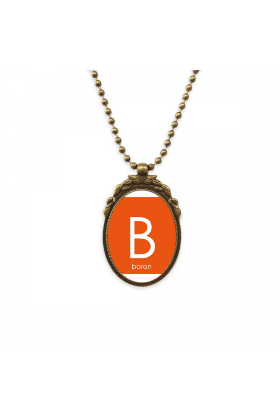 chestry elements period table semetal boron b antique necklace vintage bead pendant keychain