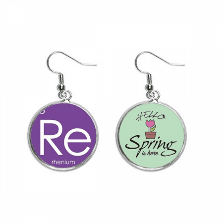 chestry elements period table transition metals rhenium re decoration dangle season sp earring jewelry