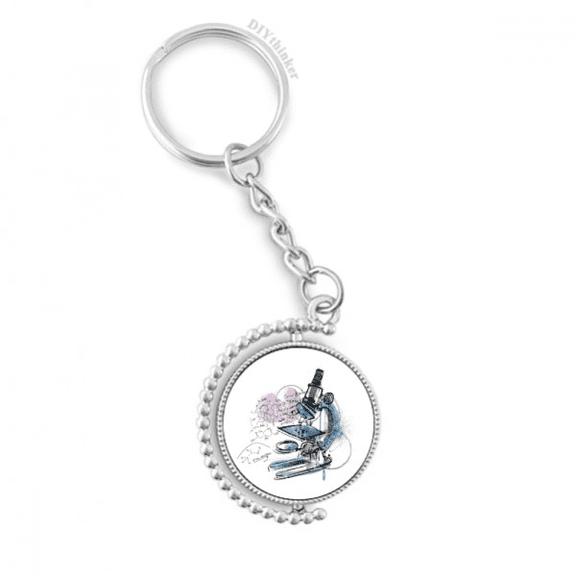 chestry kowledge microscope rotatable keyholder disc accessories chain clip