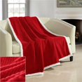 thumbnail image 1 of chic home tb5292-us zurich micro mink sherpa lined ribbed texture ultra plush throw blanket, marsalla - 50 x 60 in., 1 of 1