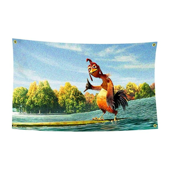 chicken flag Banner Polyester Funny Flag for College Dormitory Boy Cave Bedroom Wall