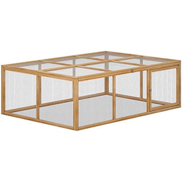 chicken run for yard wood chicken cage with openable side door and roof