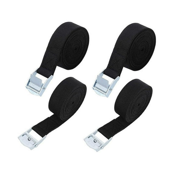 chidgrass 4 Pieces Luggage Buckle Cargo Roof Tie Down Tidying Fastener Portable Strap Binding Ratchet Belt for Household Outdoor 5m