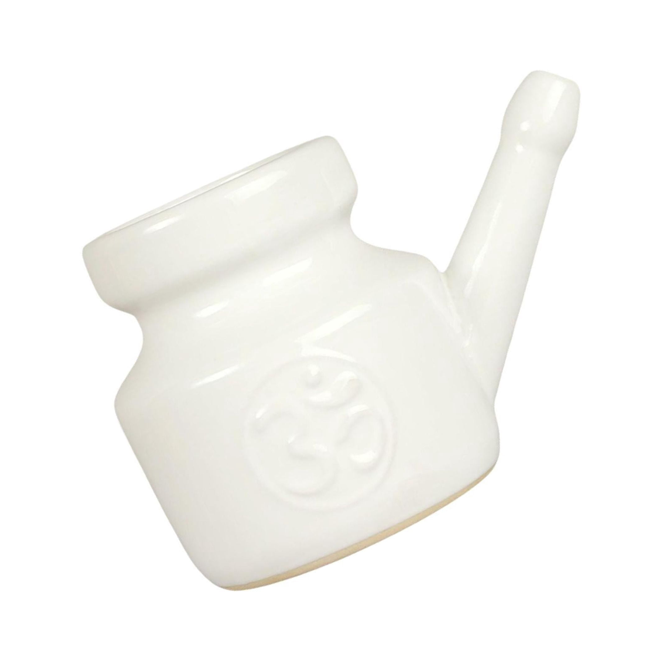 chidgrass Leakproof Ceramic Neti Pot for Effective Sinus Rinse 350ml ...
