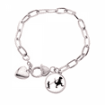 thumbnail image 1 of children  dinosaur movement Heart Chain Bracelet Jewelry Charm Fashion, 1 of 3