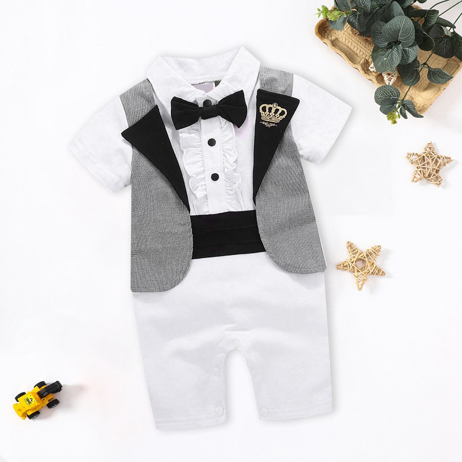 children's clothing on sale Baby Boy Gentleman White Shirt Bowtie