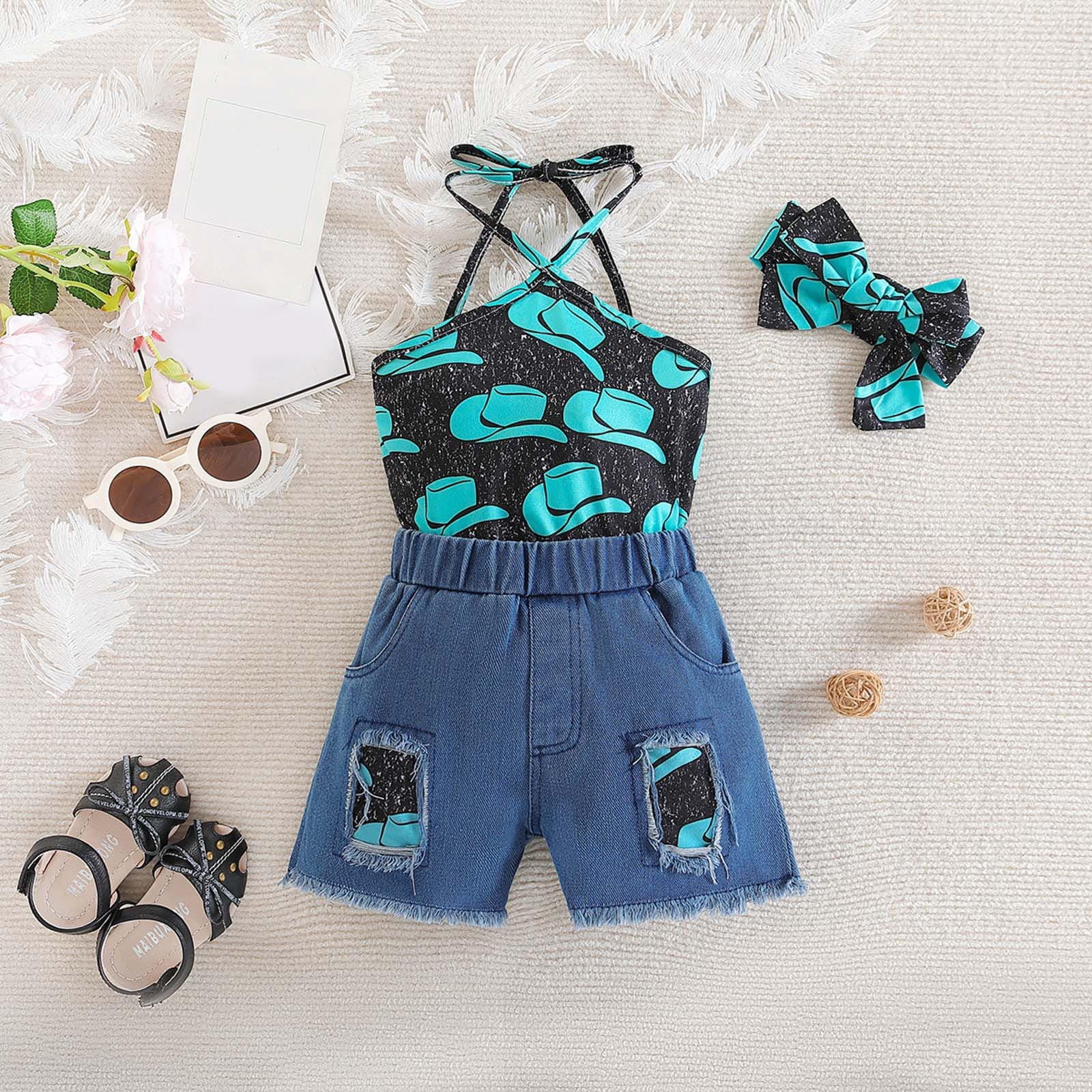 children's clothing on sale Toddler Girls Summer Sleeveless Tops And