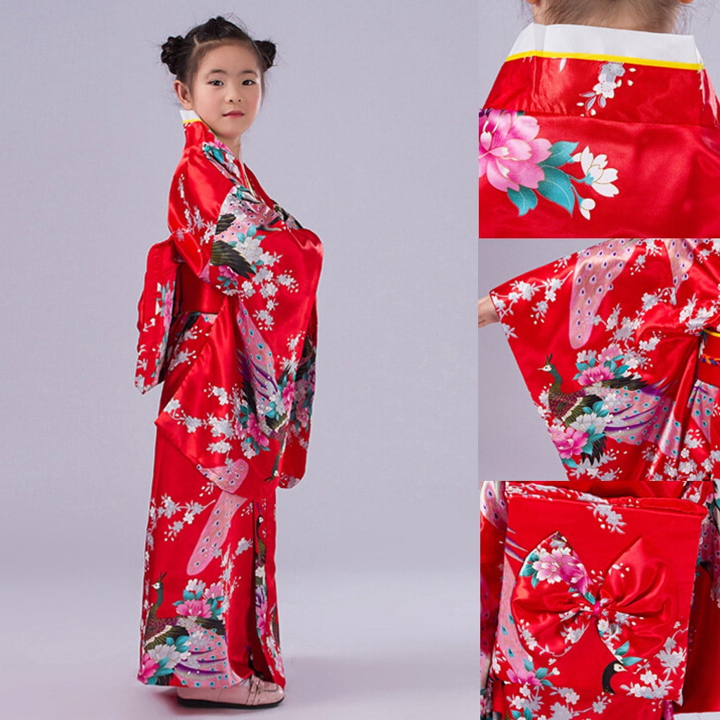 children's clothing on sale Traditional Robe Japanese Girls Costume