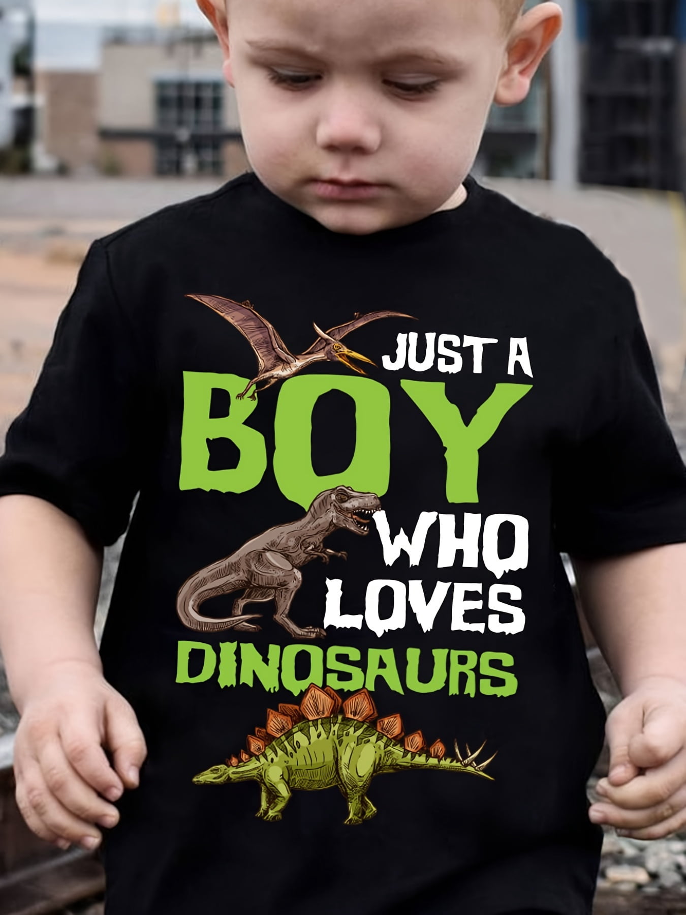 children’s wear Awesome Boys 'Just A Boy Who Loves Dinosaurs' Graphic T ...