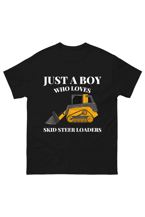 children’s wear Boys' Yellow Construction Skid Steer Loader Graphic T-Shirt