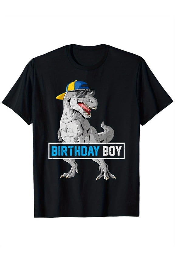 children’s wear Cool Funny T-Rex Dinosaur Birthday Party Shirt for Boys and Toddler Kids