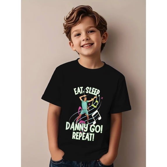 children’s wear Cute Boys Eat Sleep Danny Go! Repeat Fun Graphic T ...