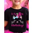 thumbnail image 1 of children’s wear Cute Cat 8th Birthday Shirt for Girls, Funny Retro Kitty Birthday Party Graphic Tee for Kids and Toddler, 1 of 8