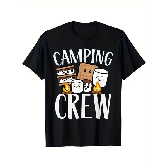 children’s wear Cute Funny Camping Crew S'mores Campfire Graphic T-Shirt for Boys, Girls, Kids & Toddler Outdoor Adventure