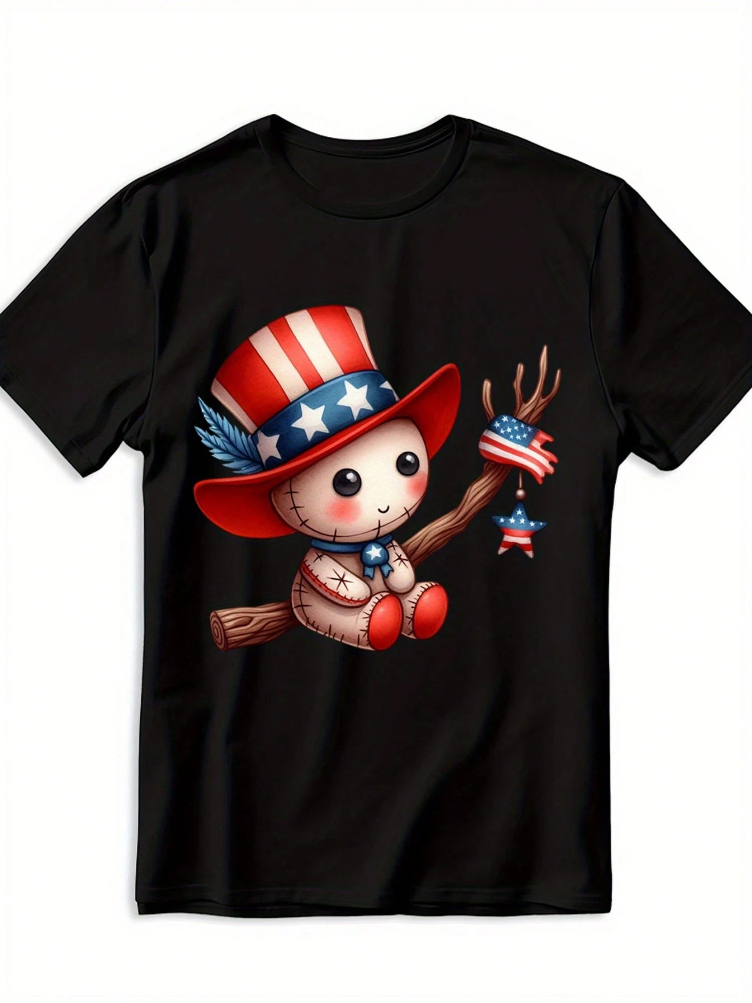 children’s wear Cute Patriotic Uncle Sam Doll Kids T-Shirt, Funny 4th ...