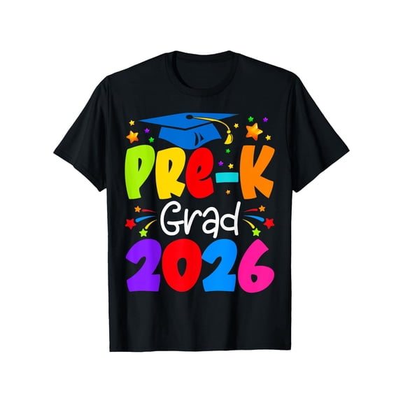children’s wear Cute Pre-K Grad 2026 Colorful Graphic T-Shirt for Toddler Boys and Girls Preschool Graduation Gift