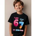 thumbnail image 1 of children’s wear Funny 7th Birthday Shirt for Boys and Girls, I Was 6 Now I'm 7 Bruh Kids Graphic T-Shirt, Cute Donut and Ice Cream Birthday Party Tee for Child, 1 of 6