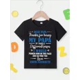 thumbnail image 1 of children’s wear Funny Dear Papa I Would Punch Him In The Face Kids Graphic T-Shirt, Cute Father's Day Gift for Boys and Girls, Retro Black Short Sleeve Toddler Tee, 1 of 6