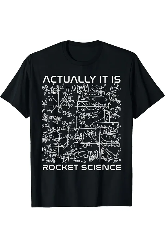 children’s wear Funny Rocket Science Math Equations T-Shirt for Boys, Smart Kids STEM Genius Science Tee, Educational Physics Gift for Child