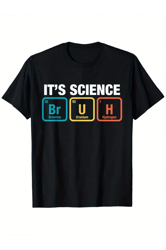 children’s wear Funny Science BRUH Periodic Table Elements Chemistry T-Shirt for Boys, Girls, and Kids