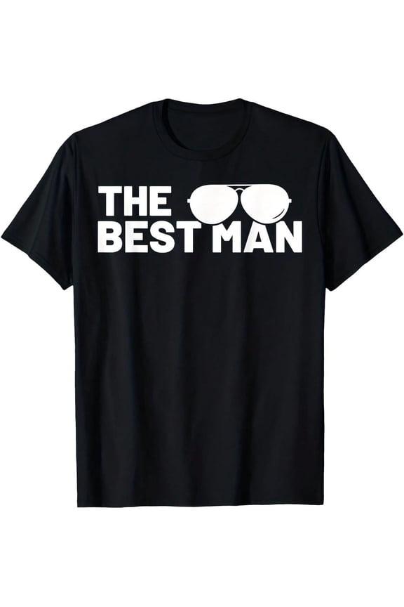 children’s wear Funny The Best Man Boys Graphic T-Shirt Retro Aviator Sunglasses Ring Bearer Wedding Party Kids Short Sleeve Tee