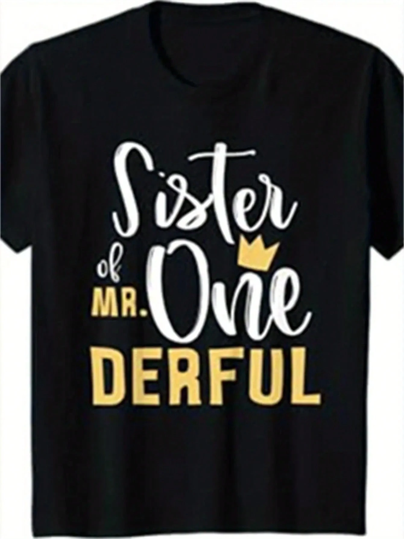 children's wear Girls Sister of Mr. One Derful First Birthday T-Shirt ...