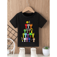 thumbnail image 1 of children’s wear Kids Boys Girls Funny Cartoon Characters Graphic T-Shirt Colorful Retro Short Sleeve Summer Casual Tee, 1 of 6