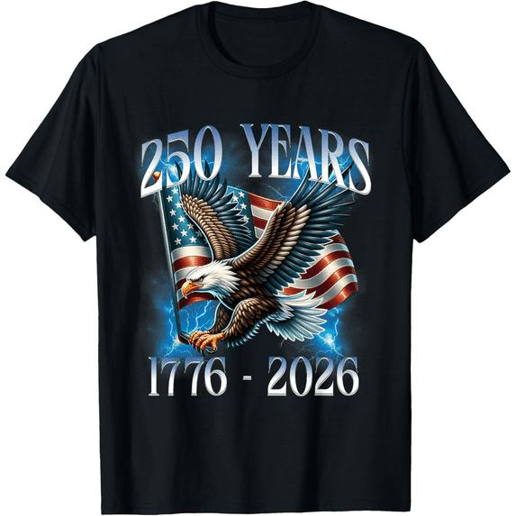 children’s wear Kids Patriotic USA 250 Years American Flag Bald Eagle T-Shirt 1776-2026 Boys Girls Retro Graphic Tee