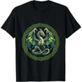 thumbnail image 1 of children’s wear Lucky Green Celtic Dragon St. Patrick's Day T-Shirt for Boys Girls Toddler Kids - Mythical Fantasy Shamrock Tee, 1 of 6