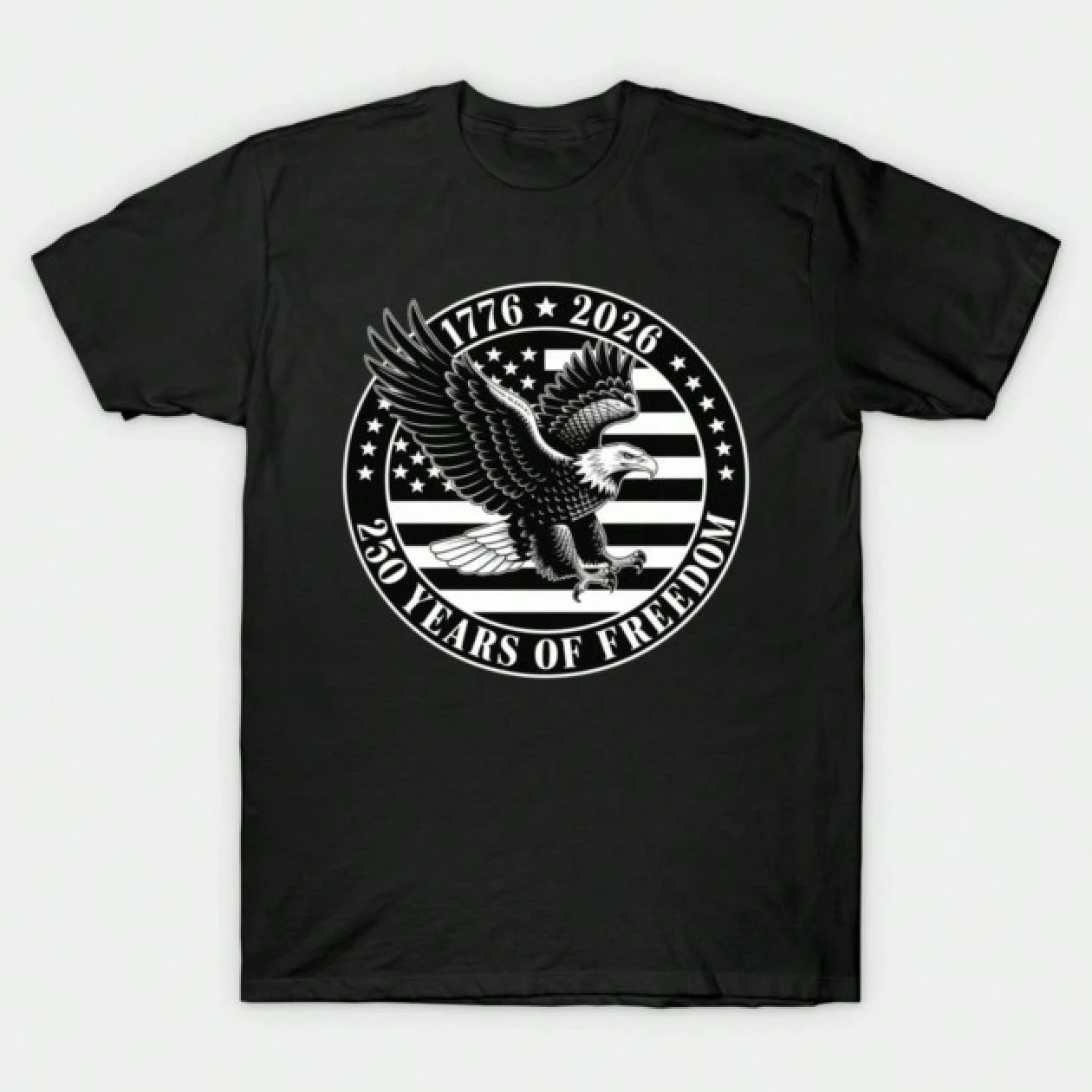 children’s wear Men's Patriotic American Eagle 250 Years Freedom T ...
