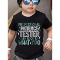 thumbnail image 1 of children’s wear Retro Funny Professional Patience Tester Graphic T-Shirt for Kids and Toddlers, Cute Sarcastic Saying Boys and Girls Short Sleeve Fashion Tee, 1 of 6