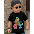 thumbnail image 1 of children’s wear Retro Funny T-Rex Dinosaur 7th Birthday Shirt for Boys Kids Toddler Child Graphic Tee I Was 6 Now I'm 7 Birthday Party Outfit, 1 of 6