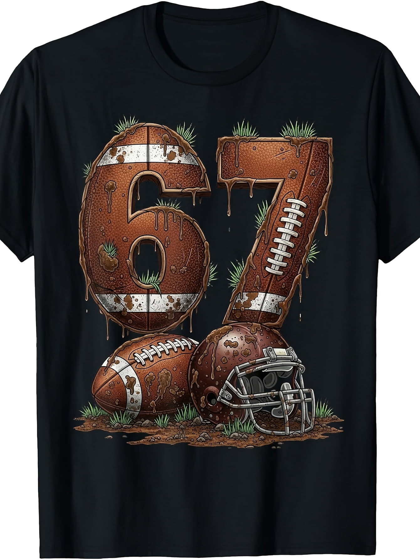 children’s wear Retro Muddy Football Number 67 Graphic T-Shirt for Kids ...
