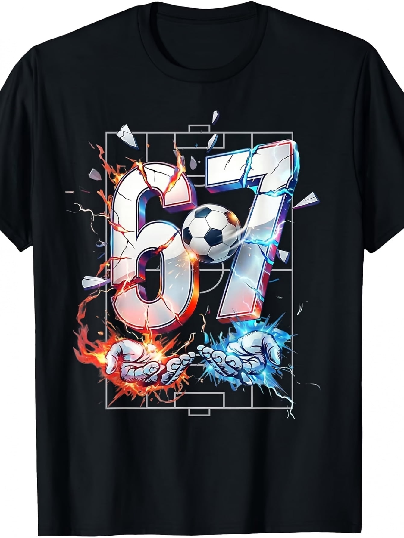 children’s wear Retro Soccer Ball Number 67 Kids T-Shirt Cool Graphic ...