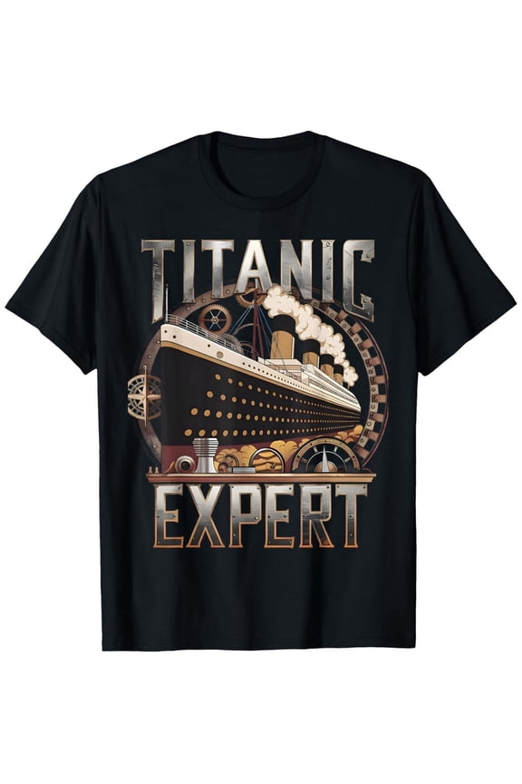 children’s wear Titanic Expert Retro Nautical Ship History Graphic T-Shirt for Kids Boys Girls Toddler