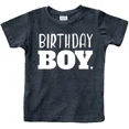 thumbnail image 1 of children's wear Toddler Birthday Boy Short Sleeve Graphic T-Shirt, Heather Grey Party Top, 1 of 6