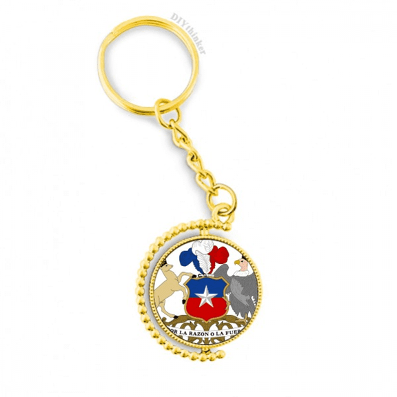 chile national emblem country metal connector key chain  accessory en keyholder