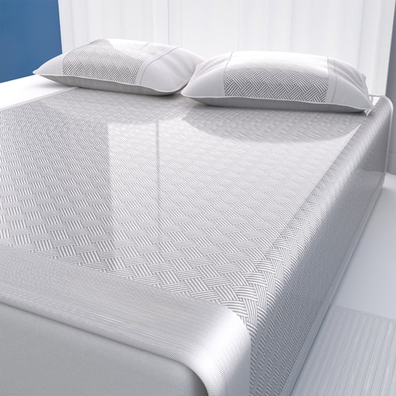 chilling Mattress Pad, Summer Sleeping Pad with Ice Silk Material, Foldable Breathable Bed pad for Home, Dorm, and Guest Room Use