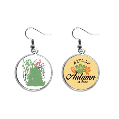 china chengdu panda wordcloud ear dangle autumn ear jewelry