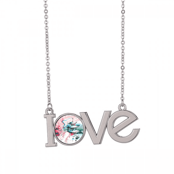 china chinese dragon bridge drawing love necklace pendant charm jewelry