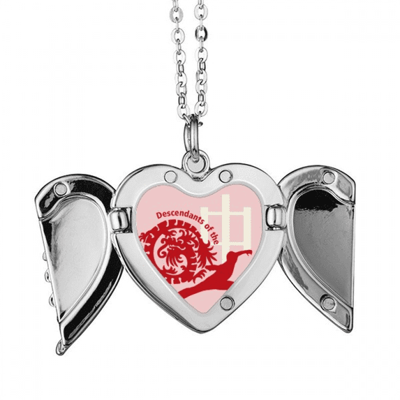china chinese dragon descendent kungfu angel wings necklpendant fashion
